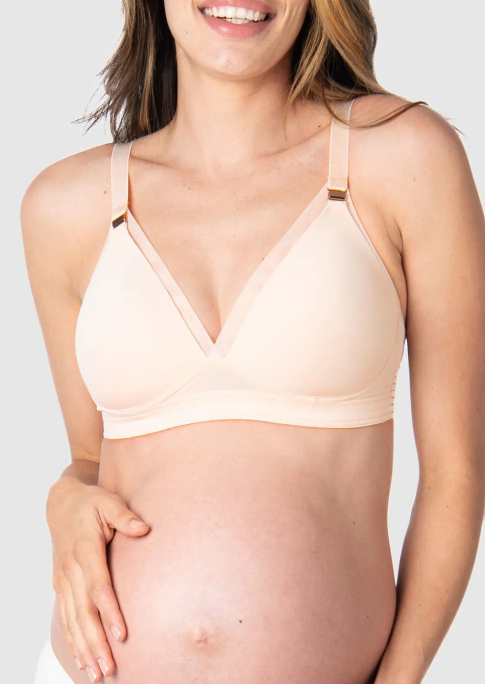 Ambition T-Shirt Nursing Bra - Nude 01
