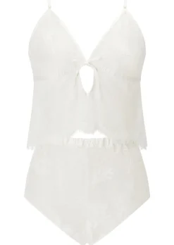 Availing All Over Lace Cami Top & Shorts Set - White