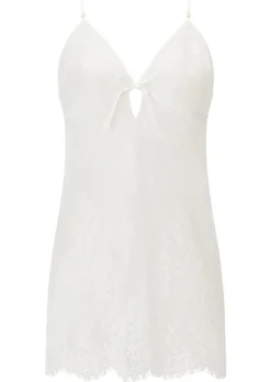 Availing All Over Lace Chemise Lingerie - White