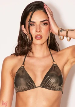 Bahamas Paradise Triangle Bikini Top - Bronze