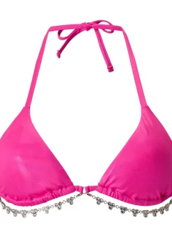 Beachy Bombshell Padded Triangle Bikini Top - Pink