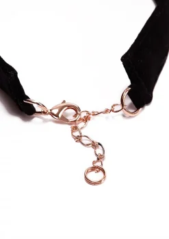 Bellatrix Velvet Bondage Collar & Lead 2 Piece Set