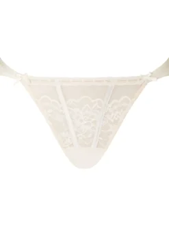 Caged Lace Brazilian Knickers - Ivory