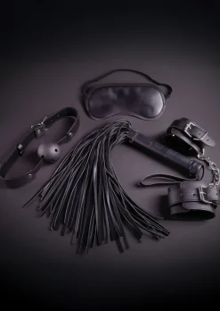Couples Exploration Faux Leather 4 Piece Bondage Set
