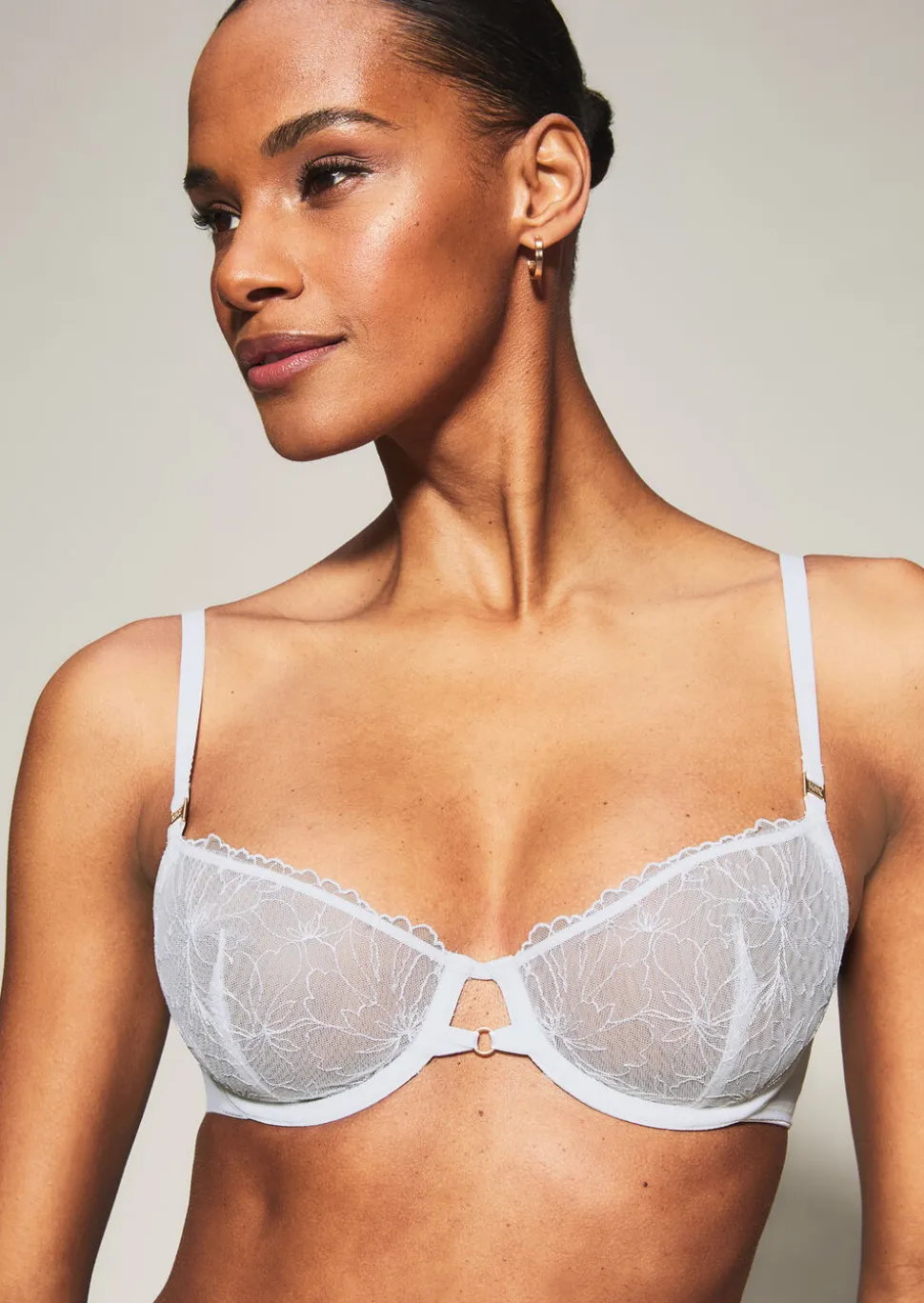 Darcie Non Padded Balcony Bra - White