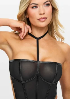 Dark Temptation Open Back Mini Erotic Dress - Black