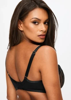 Desiring Decadence Fuller Bust Non Padded Balcony Bra - Black