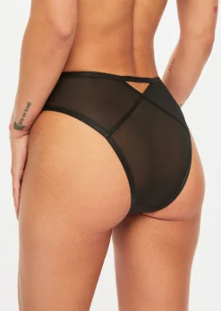Desiring Decadence High Waisted Brazilian Knickers - Black