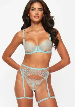 Devoted To You Non Padded Balcony Bra - Aqua