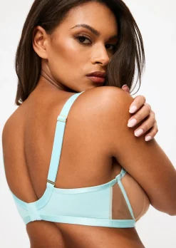 Devoted To You Non Padded Balcony Bra - Aqua