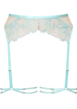 Devoted To You Suspender Belt - Aqua
