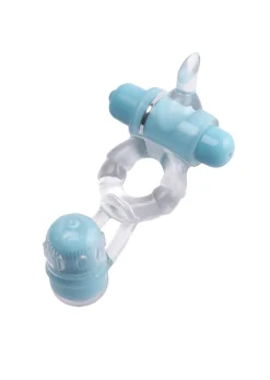Double Vibrating Super Stretch Couples Cock Ring with Removable Bullet