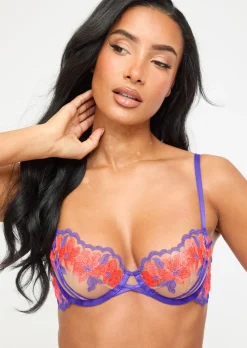 Dusk Till Dawn Non Padded Balcony Bra - Purple
