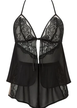 Enchanting Satin Cami Top & Shorts Set - Black