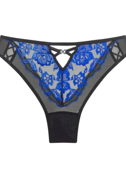 Endless Attraction Brazilian Knickers - Black/Blue