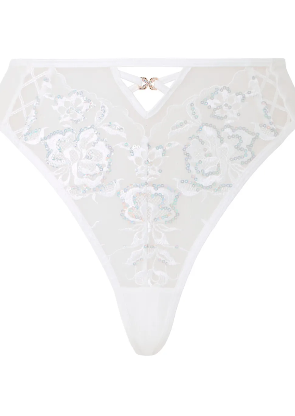 Endless Attraction Crotchless Thong - Ivory
