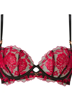 Endless Attraction Non Padded Plunge Bra - Black/Red