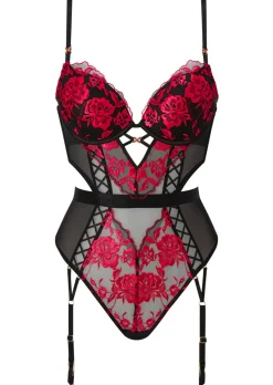 Endless Attraction Padded Lingerie Body - Black/Red