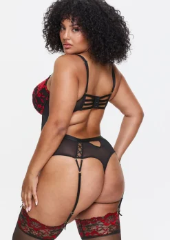Endless Attraction Padded Lingerie Body - Black/Red
