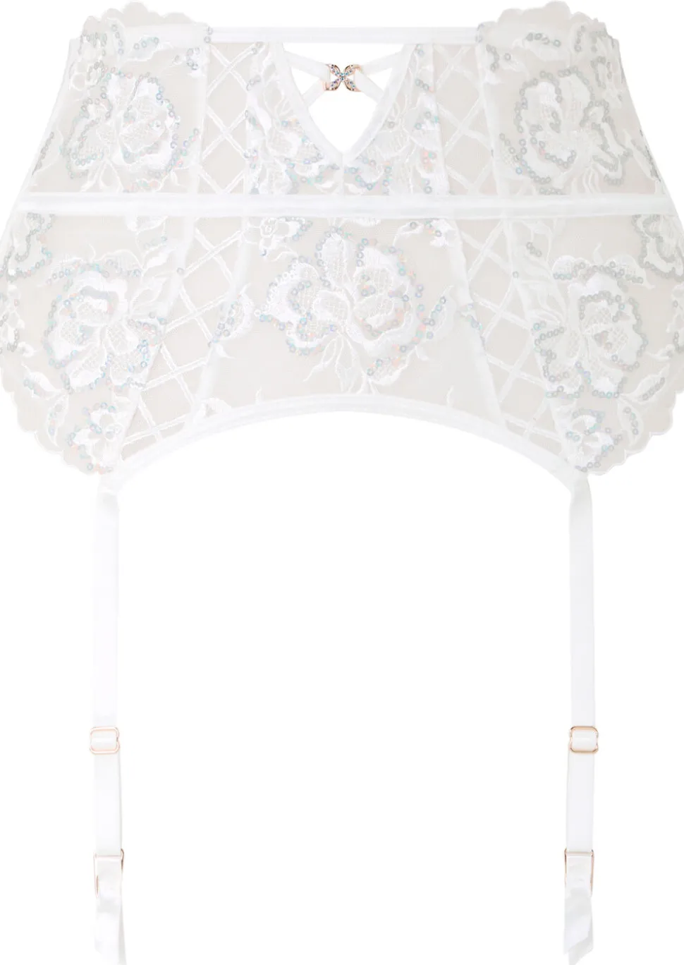 Endless Attraction Waspie Suspender - Ivory