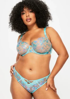 Euphoric Non Padded Balcony Bra - Aqua