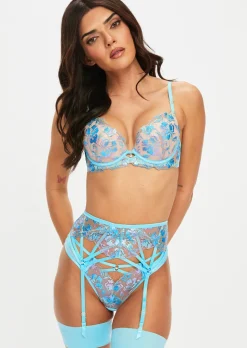 Euphoric Padded Plunge Bra - Aqua