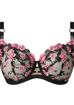 Everlasting Love Lace Fuller Bust Non Padded Balcony Bra - Black/Pink