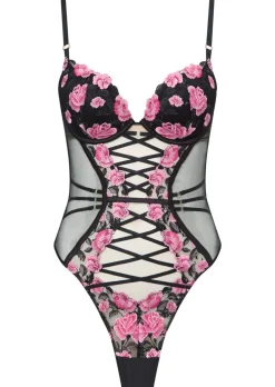 Everlasting Love Lace Lingerie Body - Black/Pink