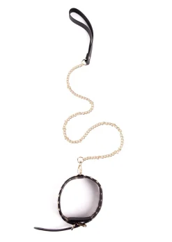 Fetish Luxe PU Studded Bondage Collar & Lead