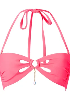 Fiji Flare Bandeau Bikini Top - Bright Pink