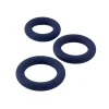 Flexible Silicone Cock Ring Trio - 3 Piece Set