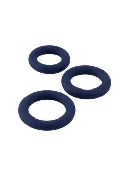 Flexible Silicone Cock Ring Trio - 3 Piece Set