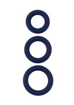 Flexible Silicone Cock Ring Trio - 3 Piece Set