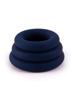 Flexible Silicone Cock Ring Trio - 3 Piece Set