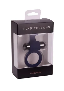 Flicker Silicone Cock Ring with Removable Bullet Vibrator