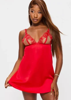 Floral Affair Chemise - Red