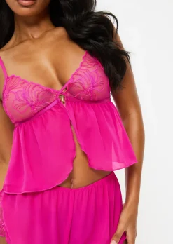 Floral Fling Cami Set - Mid Pink