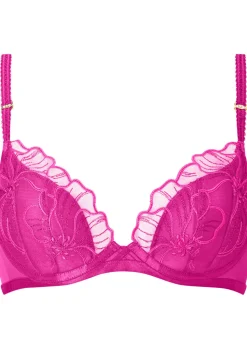 Floral Fling Padded Plunge Bra - Mid Pink