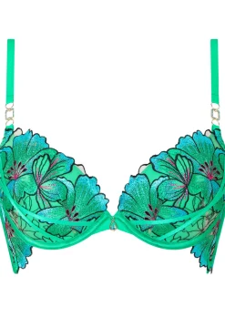 Fluorescence Padded Plunge Bra - Bright Green