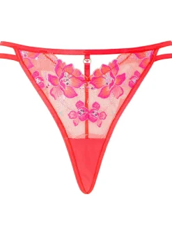 Glistening Thong - Coral