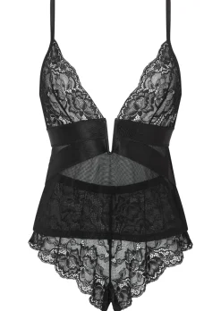 Gracious Lace Cami Top & Shorts Set - Black