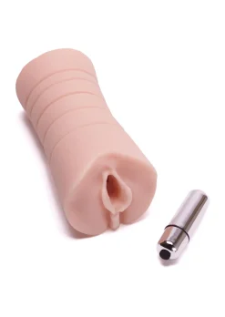 Hard Drive Ribbed Pocket Vagina Vibrating Male Masturbator