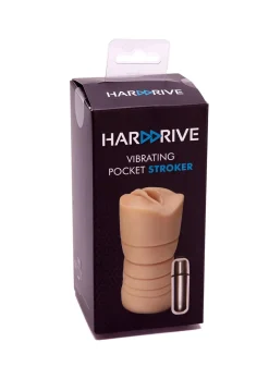 Hard Drive Ribbed Pocket Vagina Vibrating Male Masturbator