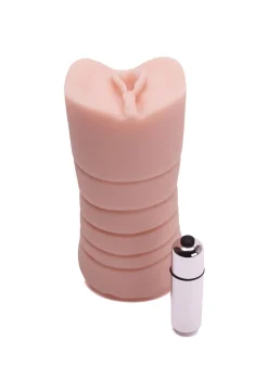 Hard Drive Ribbed Pocket Vagina Vibrating Male Masturbator