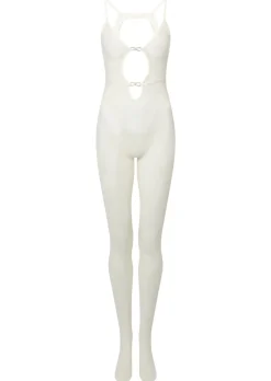 Heartbreaker Lace Crotchless Bodystocking - Ivory