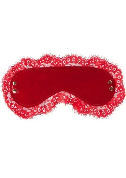 High Gloss PU & Lace Bondage Eyemask