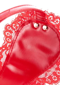 High Gloss PU & Lace Bondage Eyemask