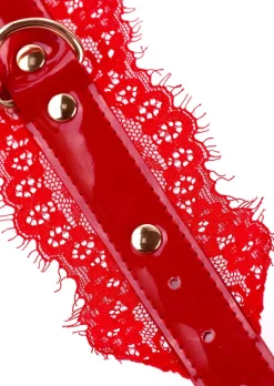 High Gloss PU & Lace Handcuffs