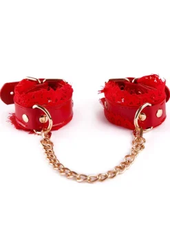 High Gloss PU & Lace Handcuffs