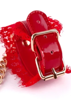 High Gloss PU & Lace Handcuffs
